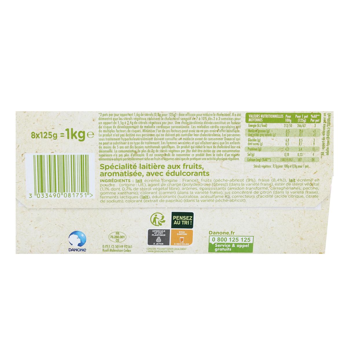 3033490081751 - Danacol - Yaourt aux fruits 0%