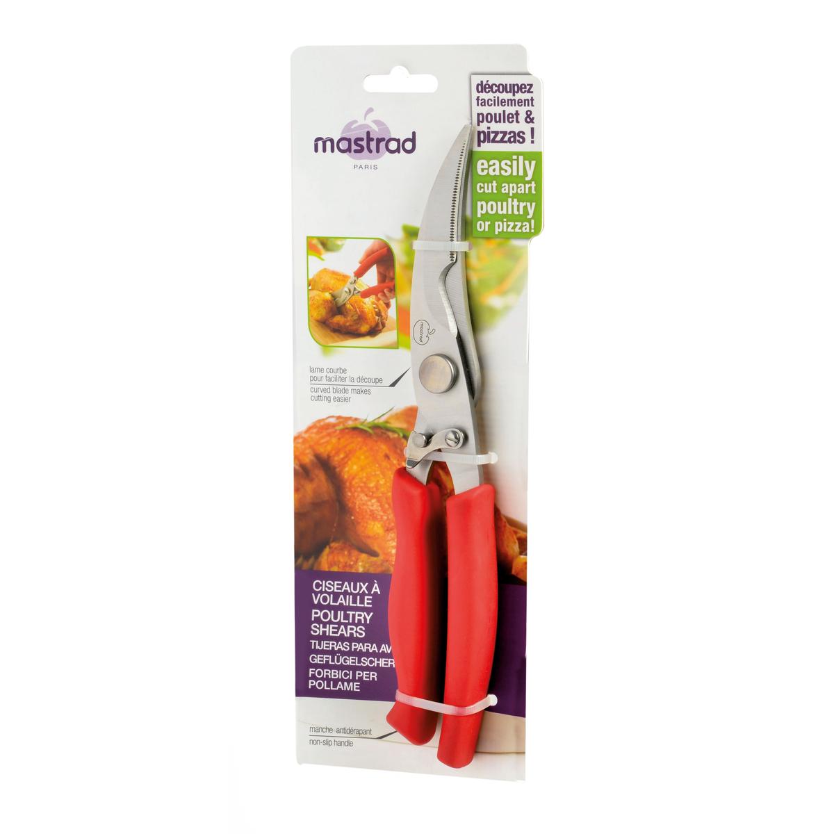 3485990243151 - Mastrad - Ciseaux a volaille & pizza - rouge