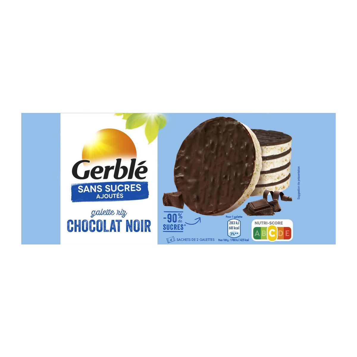 Biscuits chocolat lait sans sucres ajoutés, Gerblé (126 g)