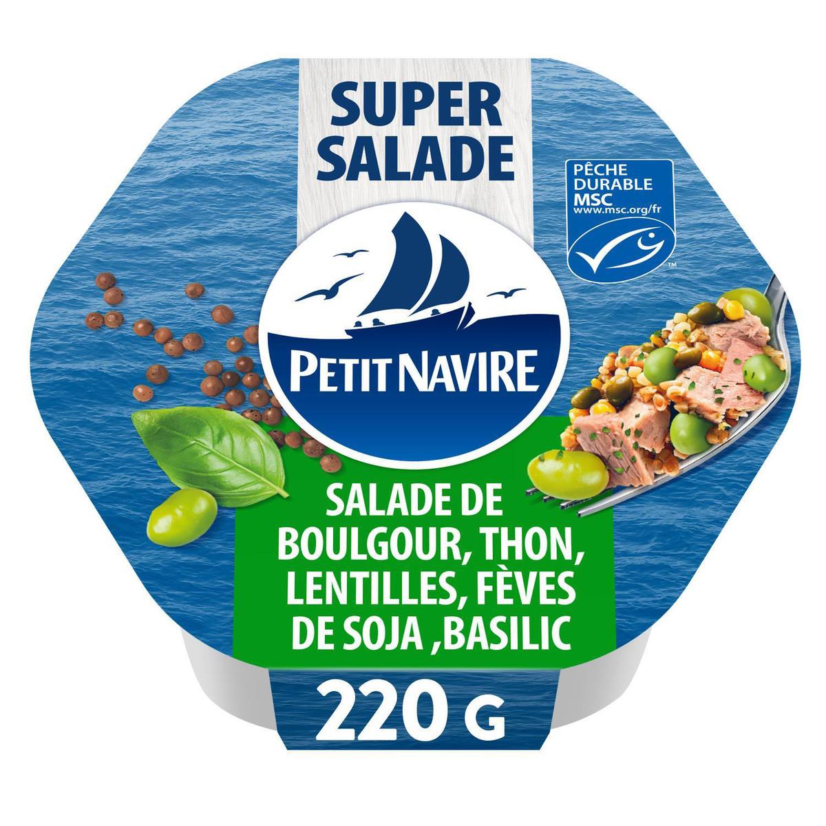 3019089045151 - Petit Navire - Salade de boulgour, thon MSC, lentilles, fèves de soja et basilic