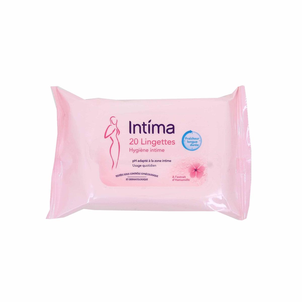 Intima - 20 Lingettes Hygiène Intime - Douceur et Fraîcheur Longue