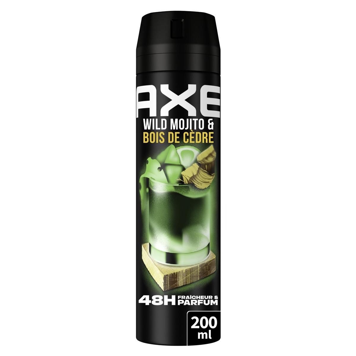 8720181548451 - Axe - Déodorant spray Homme Anti-odeur Fraîcheur Wild Mojito & Bois de cèdre 48h