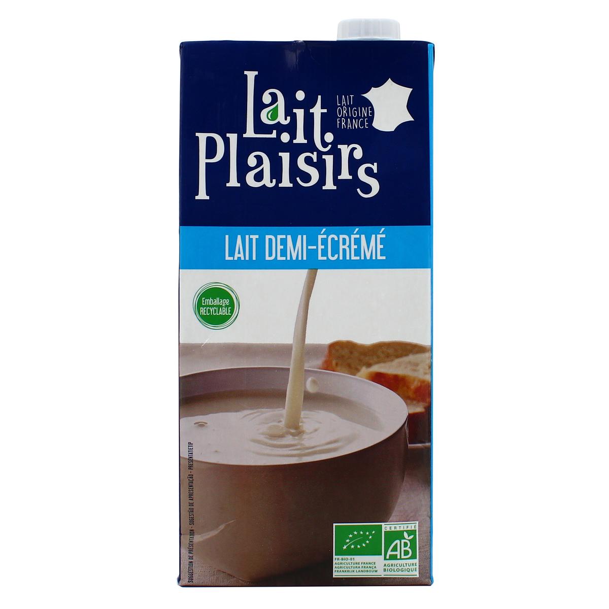 Acheter Promotion Lait Plaisirs Lait sans lactose Bio demi-écrémé UHT