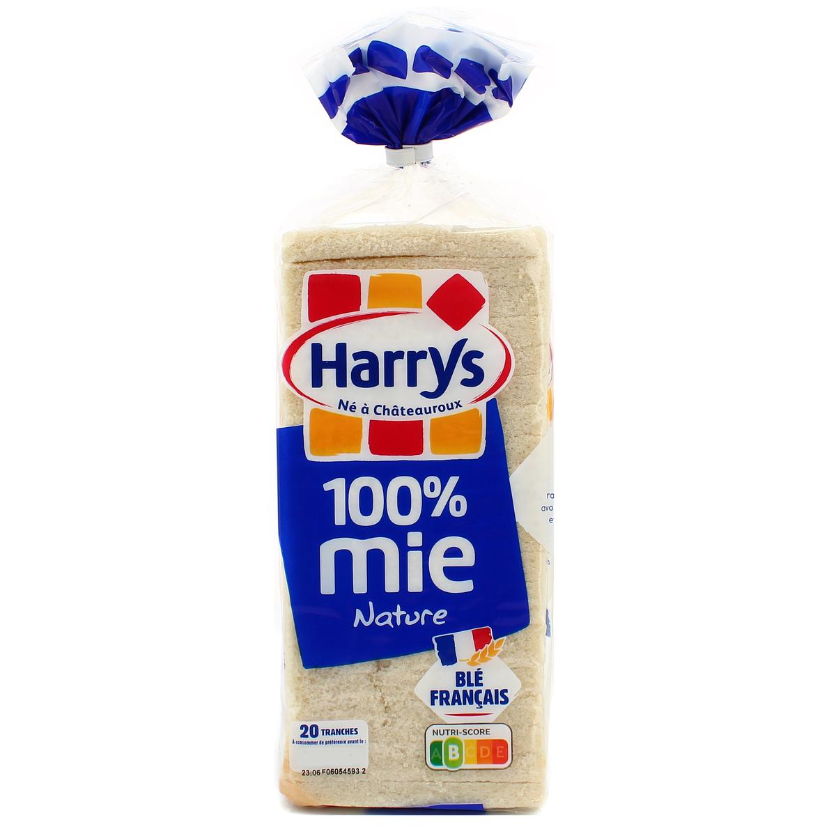 3228857000852 - Harrys - Pain de Mie Nature 100% Mie Sans Croute, Sans Additifs