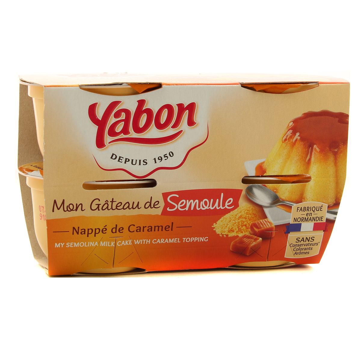 Livraison A Domicile Yabon Gateau De Semoule Caramel 4x125g