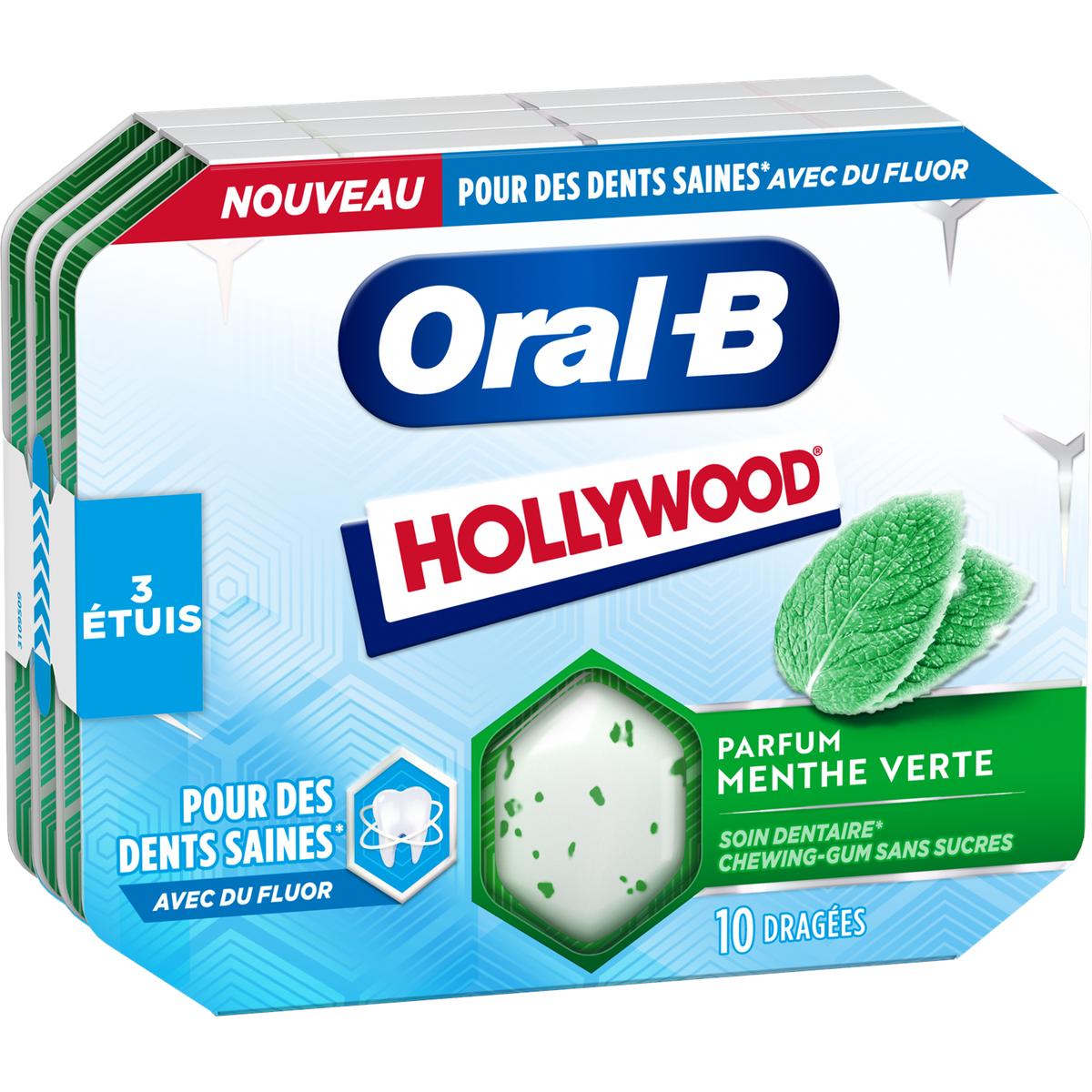 Hollywood Chewing-gum Oral B Avec Du Fluor à La Chloorophyle Sans Sucres