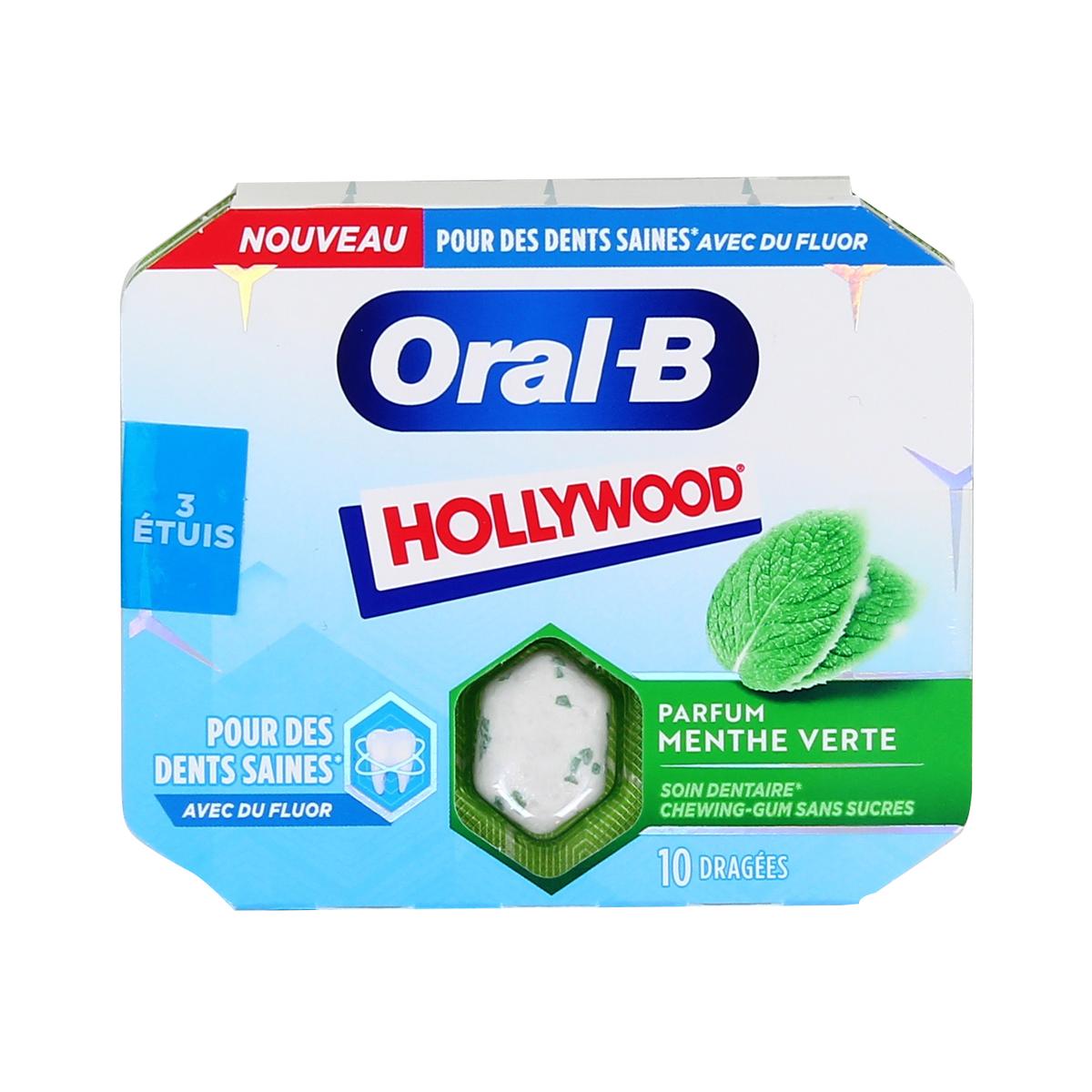 Chewing-gum Chlorophylle parfum Menthe Verte - Hollywood - 155 g (5 x 31 g)