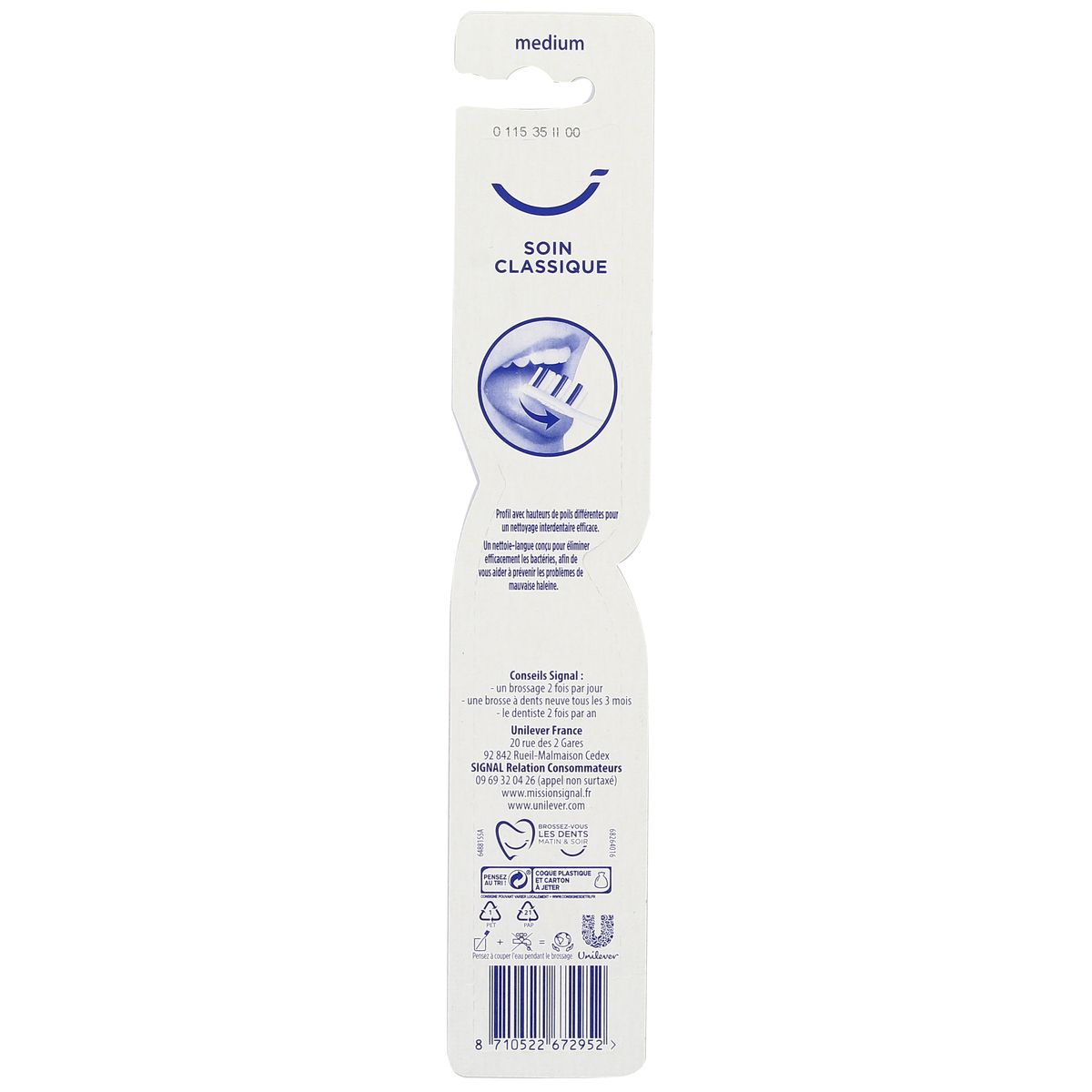 8710522672952 - Signal - Brosse à dents Médium Soin classique
