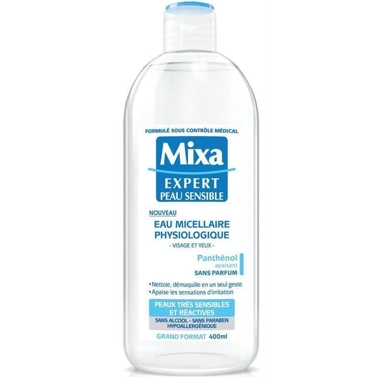 Mixa Eau Micellaire Physiologique Peaux Très Sensibles Et Réactives 400ml