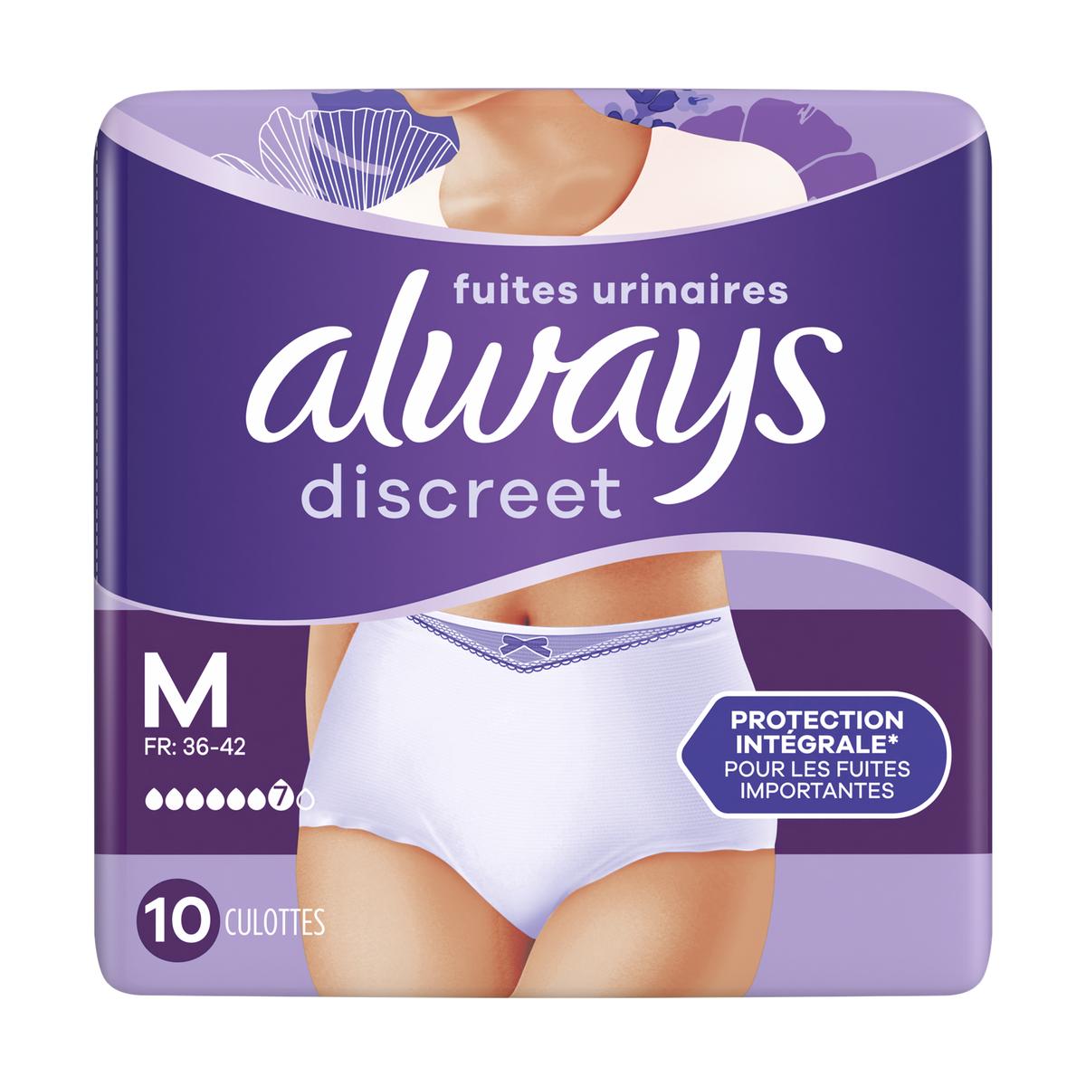 8700216225052 - Always Discreet - Culottes Fuites Urinaires Blanc Taille M