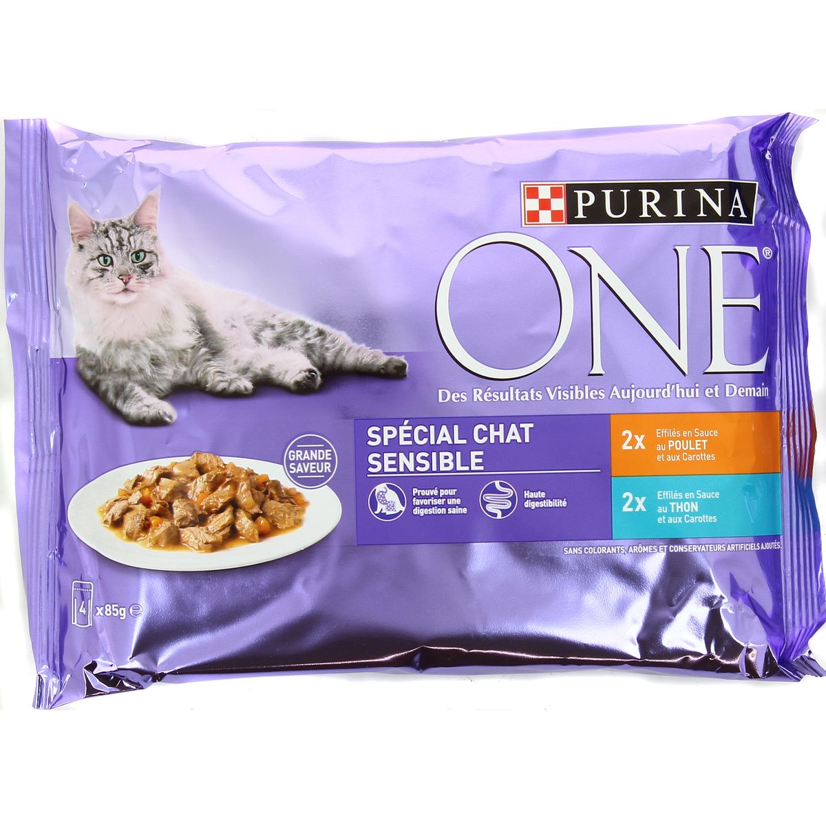 Achat Vente Purina One Effiles En Sauce Special Chat Sensible 4x85g