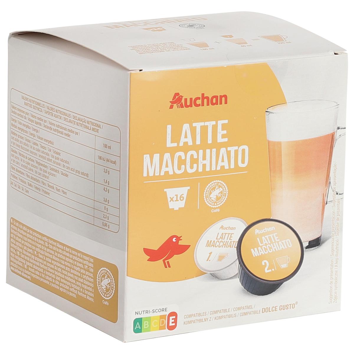 3596710525652 - Auchan - Capsules de café Latte Macchiato 