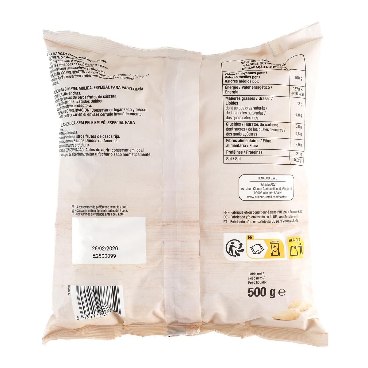 8435177077852 - Auchan - Amandes en Poudre Spécial Pâtisserie