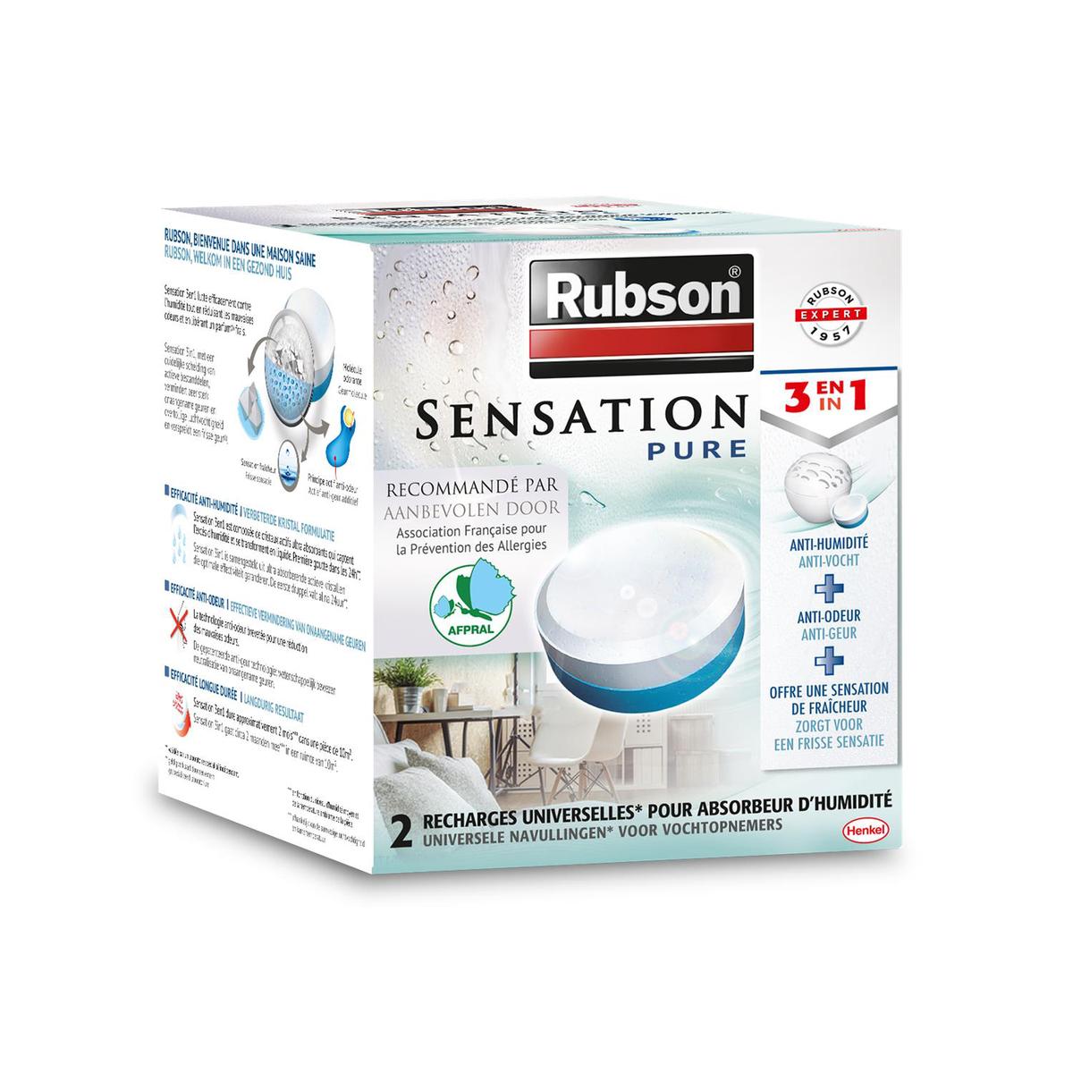 Acheter Rubson 2 recharges pour absorbeur d'humidité Sensation 12 m²