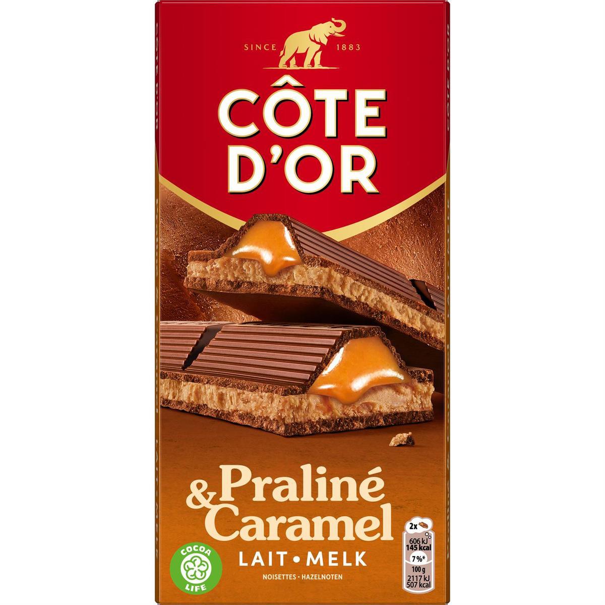 7622210738752 - Côte d'Or - Tablette Chocolat au Lait Praliné Caramel