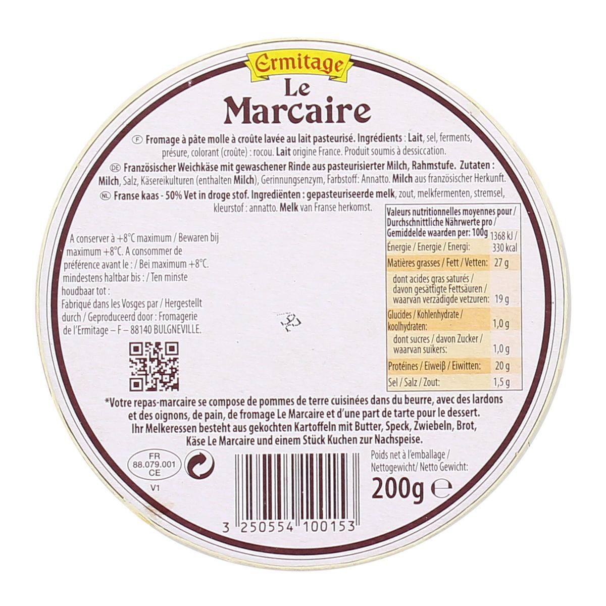 3250554100153 - Ermitage - Fromage le marcaire