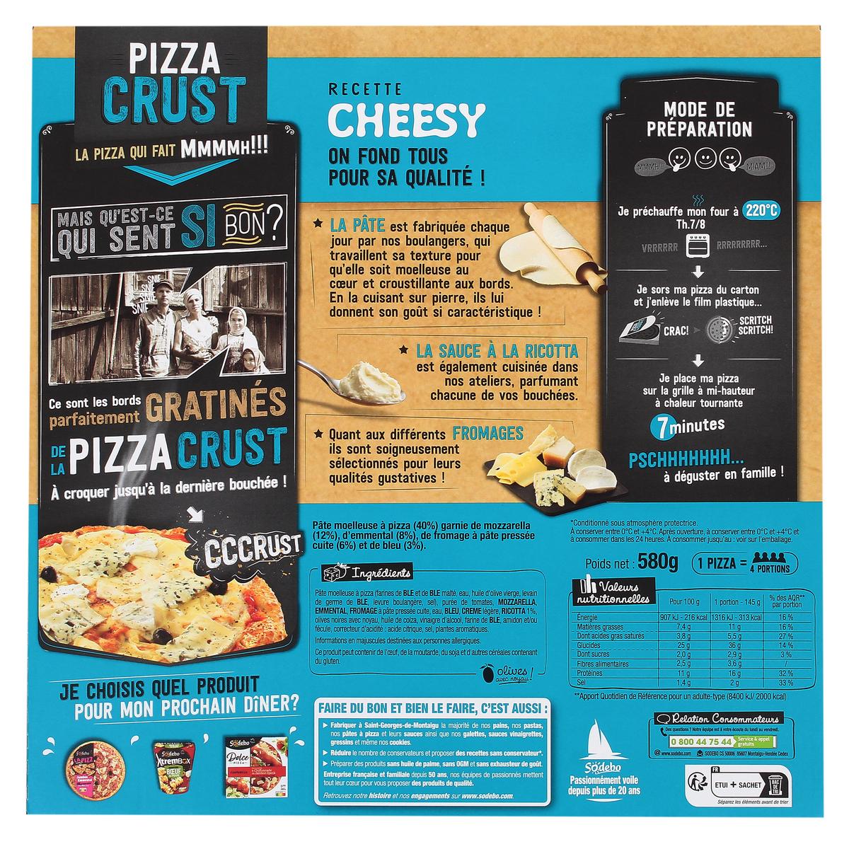 3242273050253 - Sodebo - Pizza Crust 4 fromages