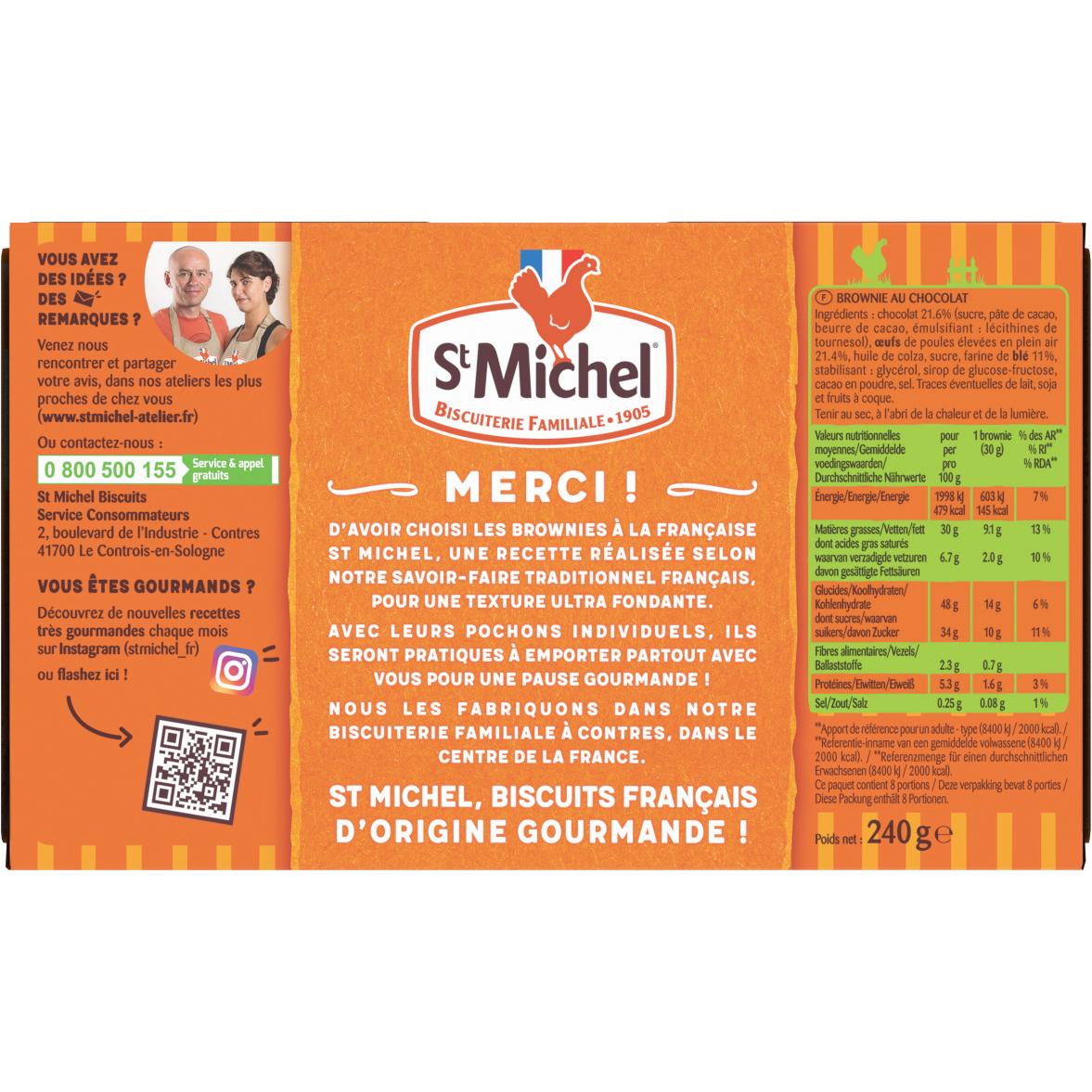 3178530411553 - St Michel - Mini brownie chocolat x8