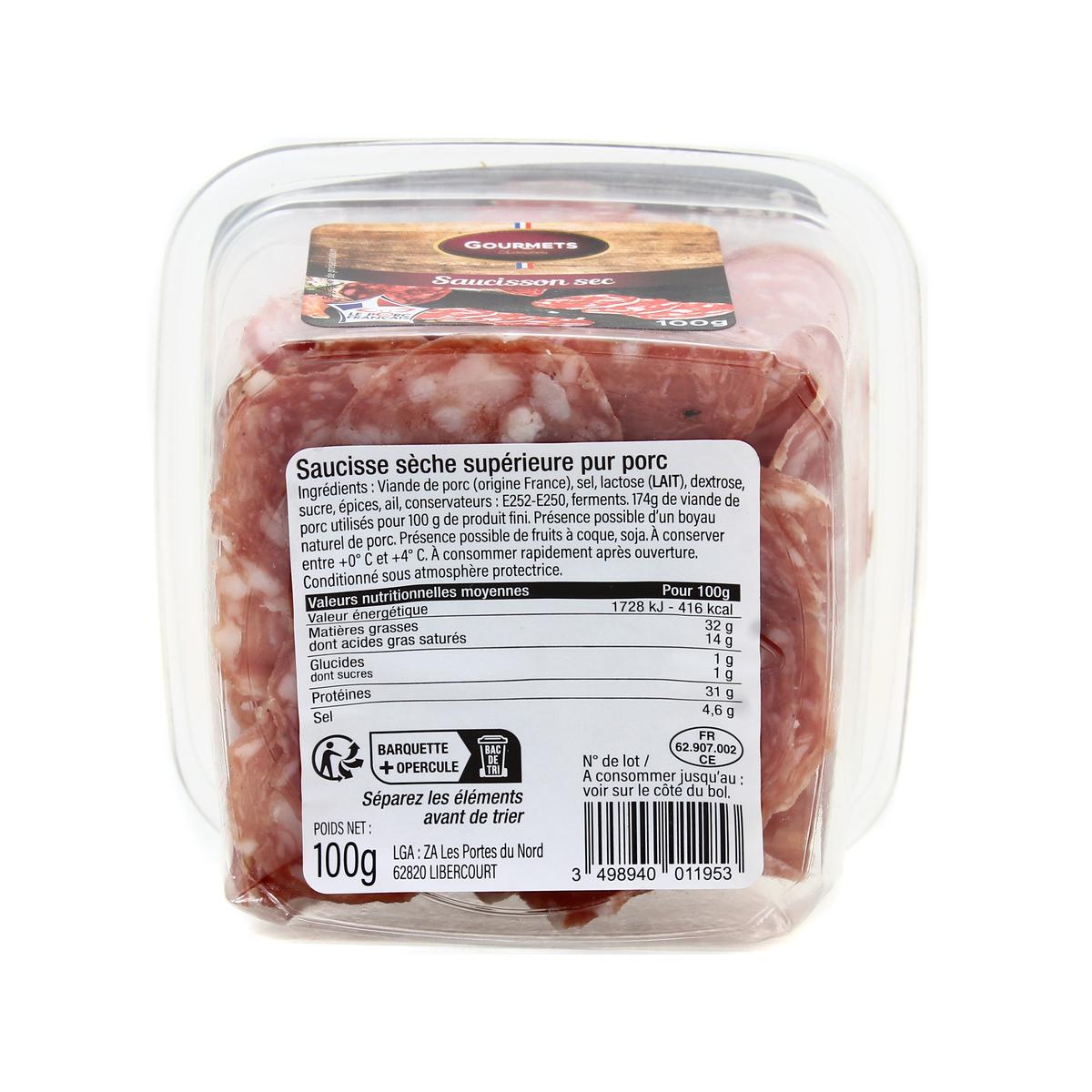 3498940011953 - Gourmets Charcuterie - Bol Apéro Saucisson Sec Tranches fines
