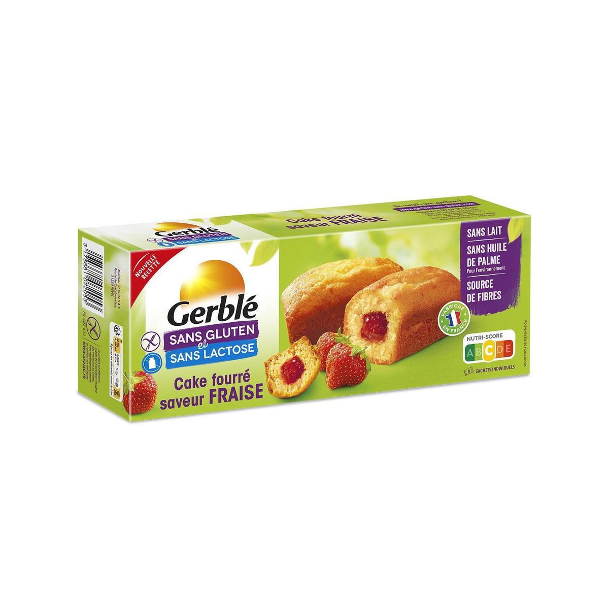 3175681072053 - Gerblé Sans Gluten Sans Lactose - 6 Cakes fourrés à la fraise sans gluten et sans lactose