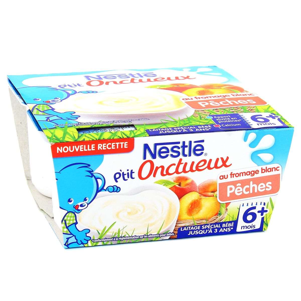 Achat Nestle P Tit Onctueux Fromage Blanc Peche Des 6 Mois 4x100g