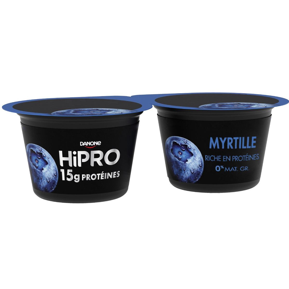 HIPRO yaourt à boire myrtille protéiné 0% mg