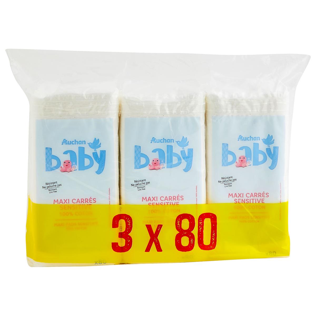 3245678703953 - COSMIA BABY - Maxi carrés 100% coton sensitive