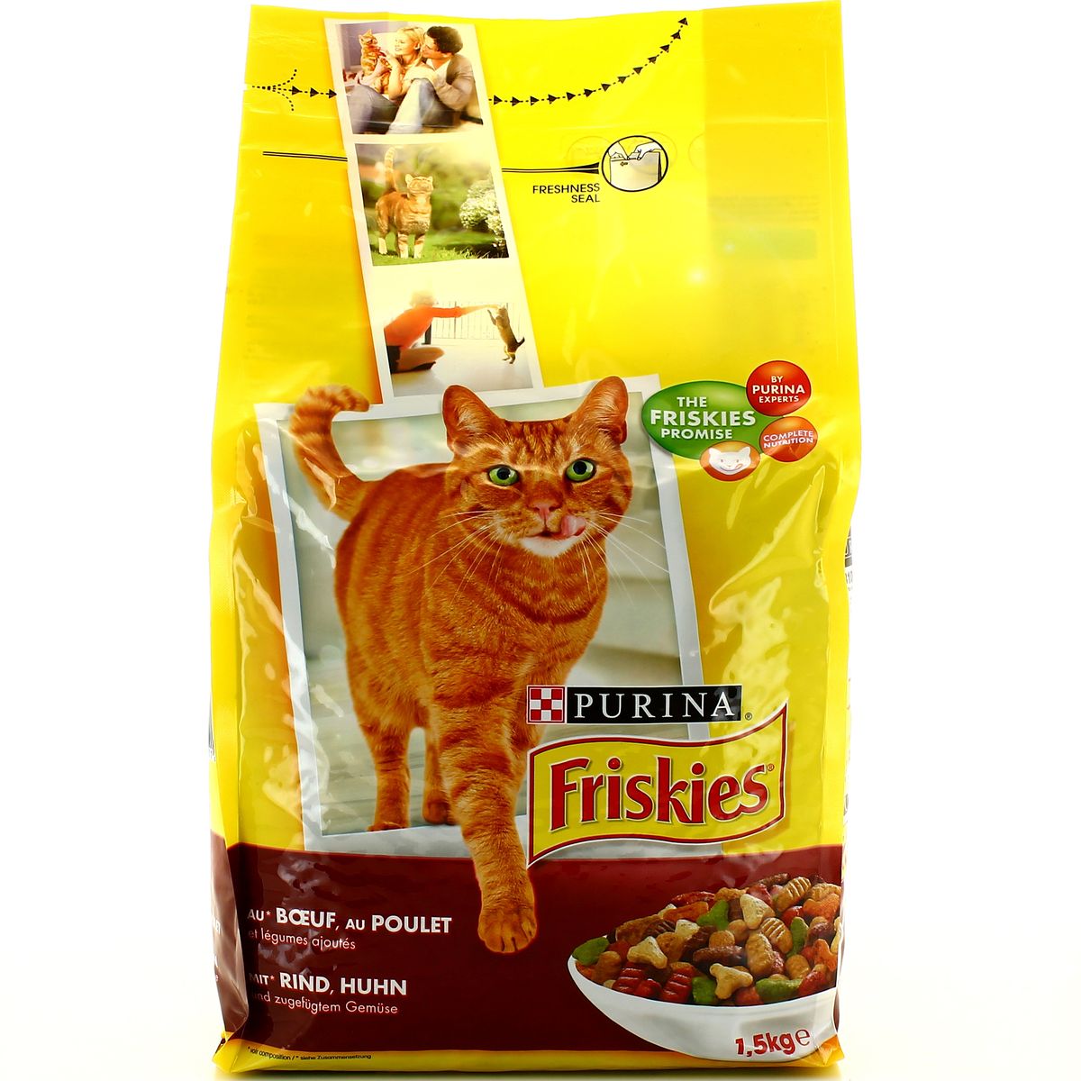 Acheter Friskies Croquettes Au Boeuf Poulet Et Legumes Ajoutes 1 5kg