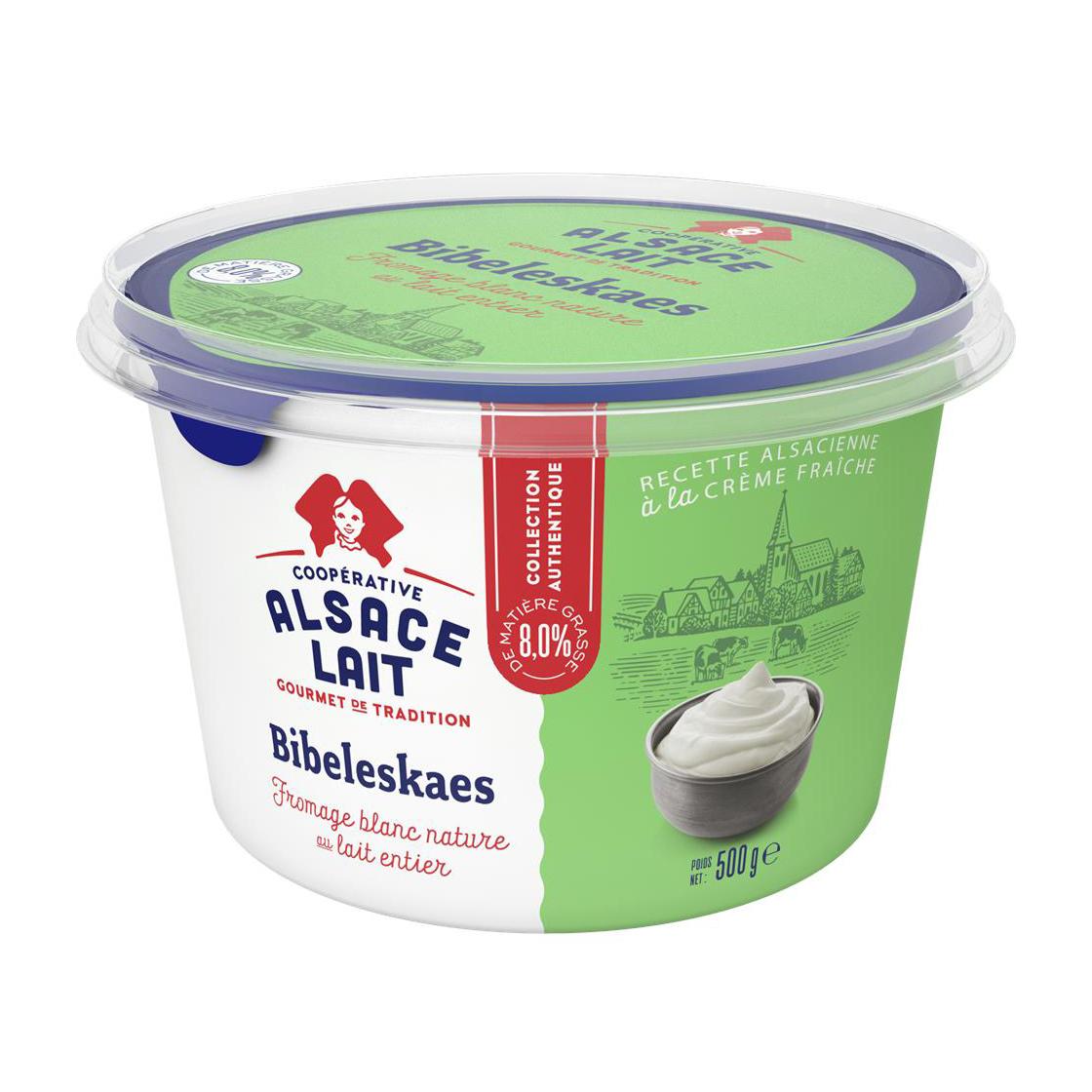 3262970805253 - Alsace Lait - Fromage Blanc Nature 8%mg Bibeleskaes