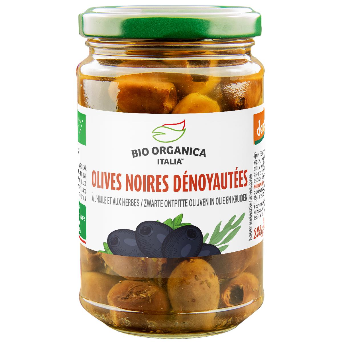 8029689007553 - Bio Organica Italia - Olives noires dénoyautées bio Demeter