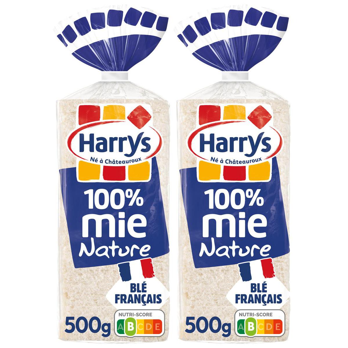 2050000349553 - Harrys - Pain de Mie Nature 100% Mie Sans Croute, Sans Additifs