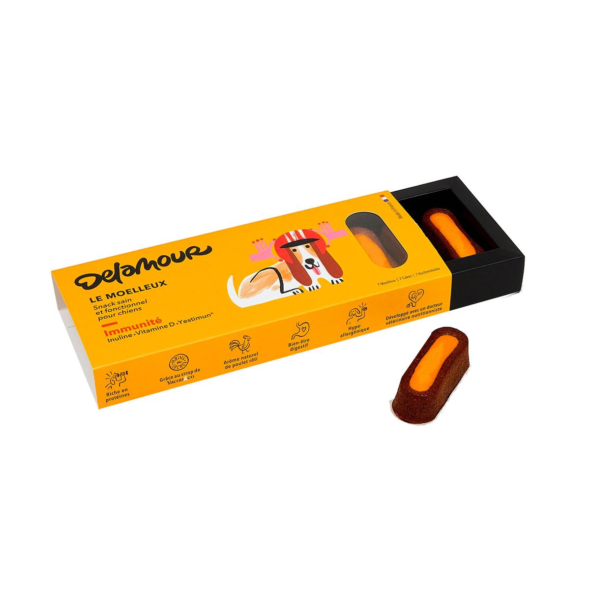3760407550054 - Delamour - Pâtisserie Moelleux Immunité - Friandise pour chien