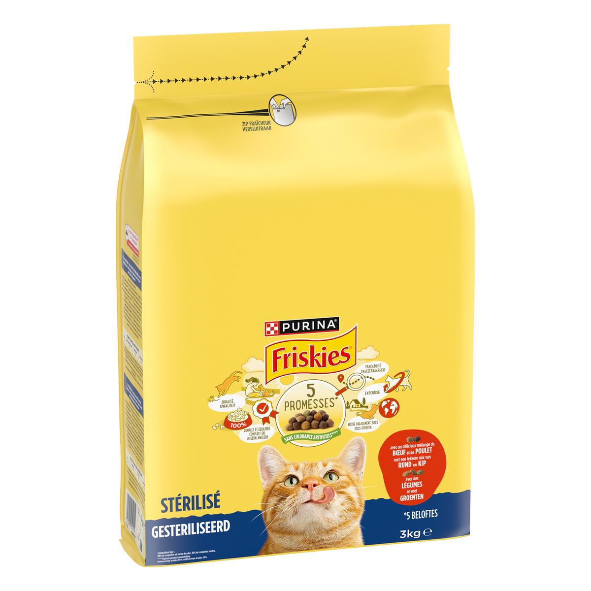 8445290950154 - Purina - Friskies - Croquettes Boeuf pour Chat Stérilisé