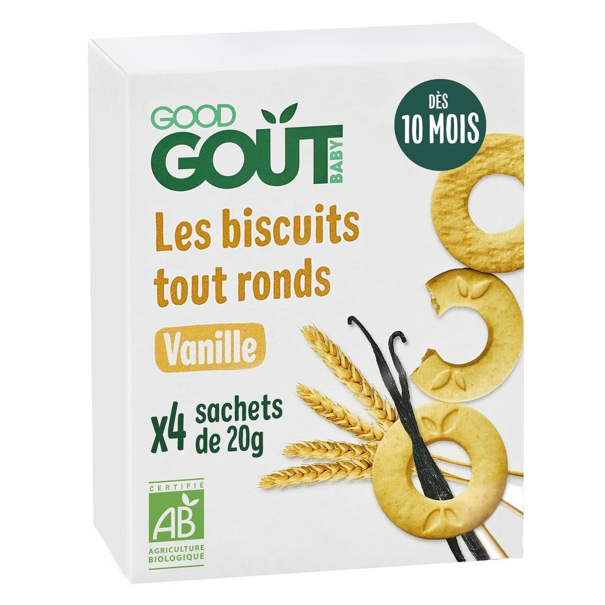3760269310254 - Good Goût - Biscuits Tout Ronds Vanille Bio Bébé dès 10 mois