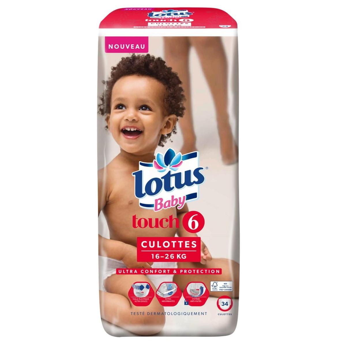 Livraison A Domicile Lotus Baby Culottes T6 16 26 Kg 34 Culottes
