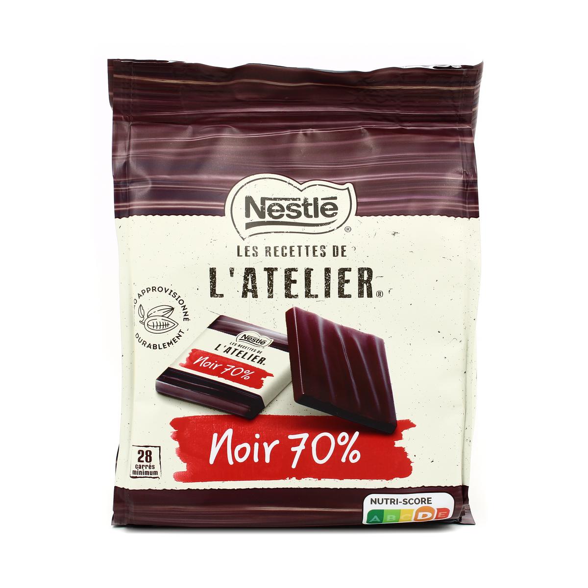 Acheter Nestlé Les Recettes de l'Atelier Carrés de chocolat noir 70%