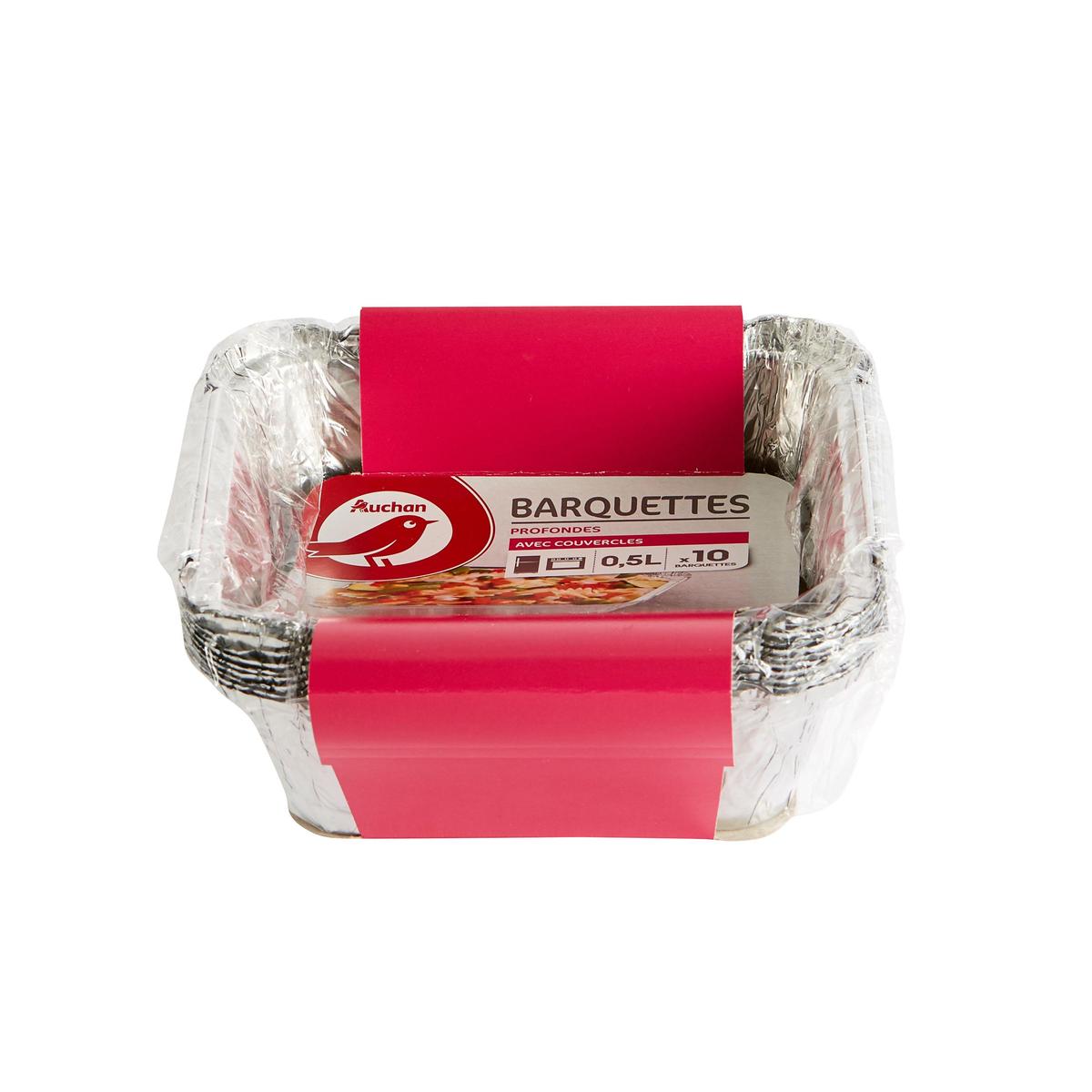 3245678142554 - Auchan - Barquettes alu profondes+ couvercles