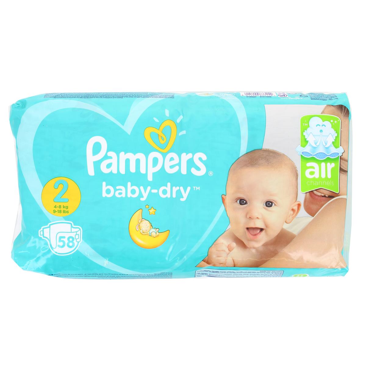 4015400833154 - Pampers Babydry - Couches T2 - 4/8kg - Format Géant