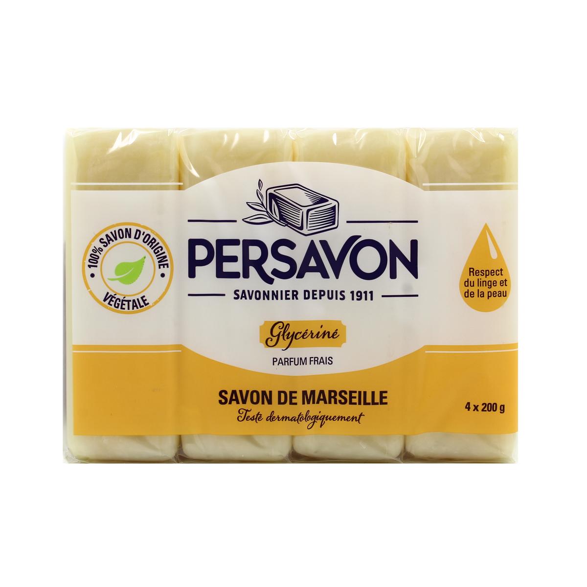 Acheter Persavon Savon de Marseille glycériné parfum frais, 4x200g