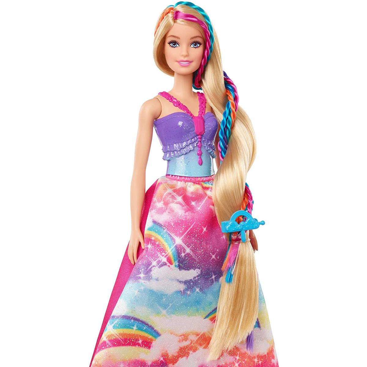 Barbie - Mattel Poupée Princesse Tresses Magiques -GTG00 - Barbie Dreamtopia