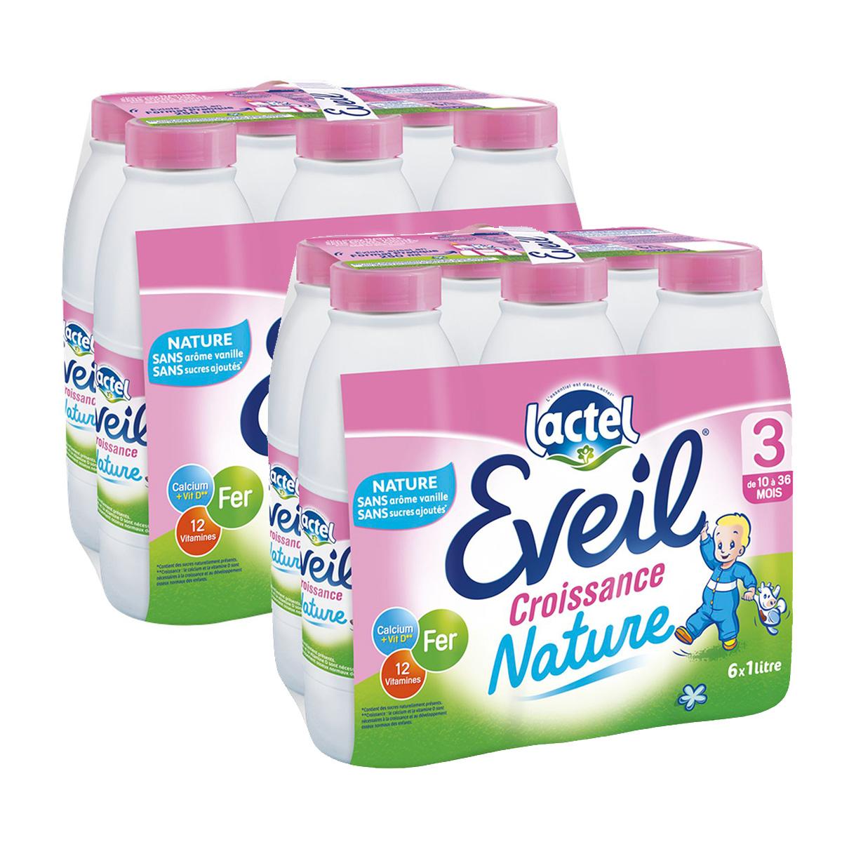 2050000394454 - Lactel Eveil - Lait de Croissance 3 Nature Liquide Bébé Dès 10 mois