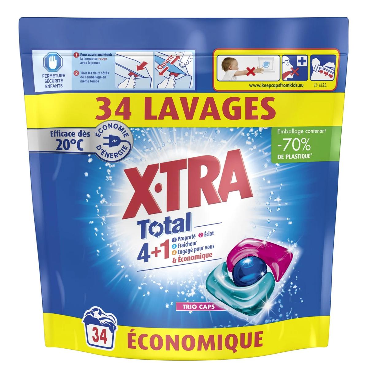 3178041364454 - X Tra - Lessive capsules Total 4+1