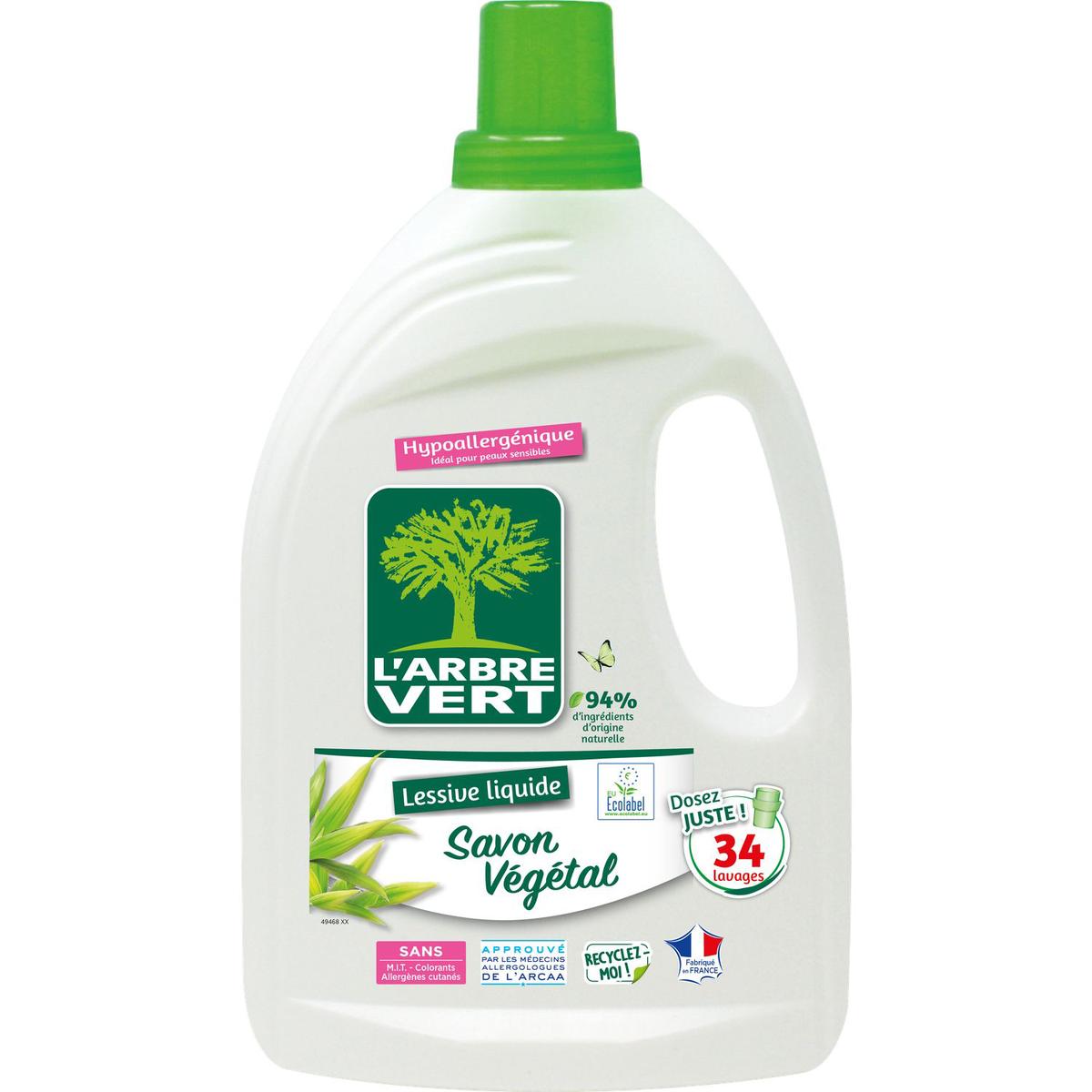3450601046254 - L'arbre Vert - Lessive hypoallergénique au savon végétal