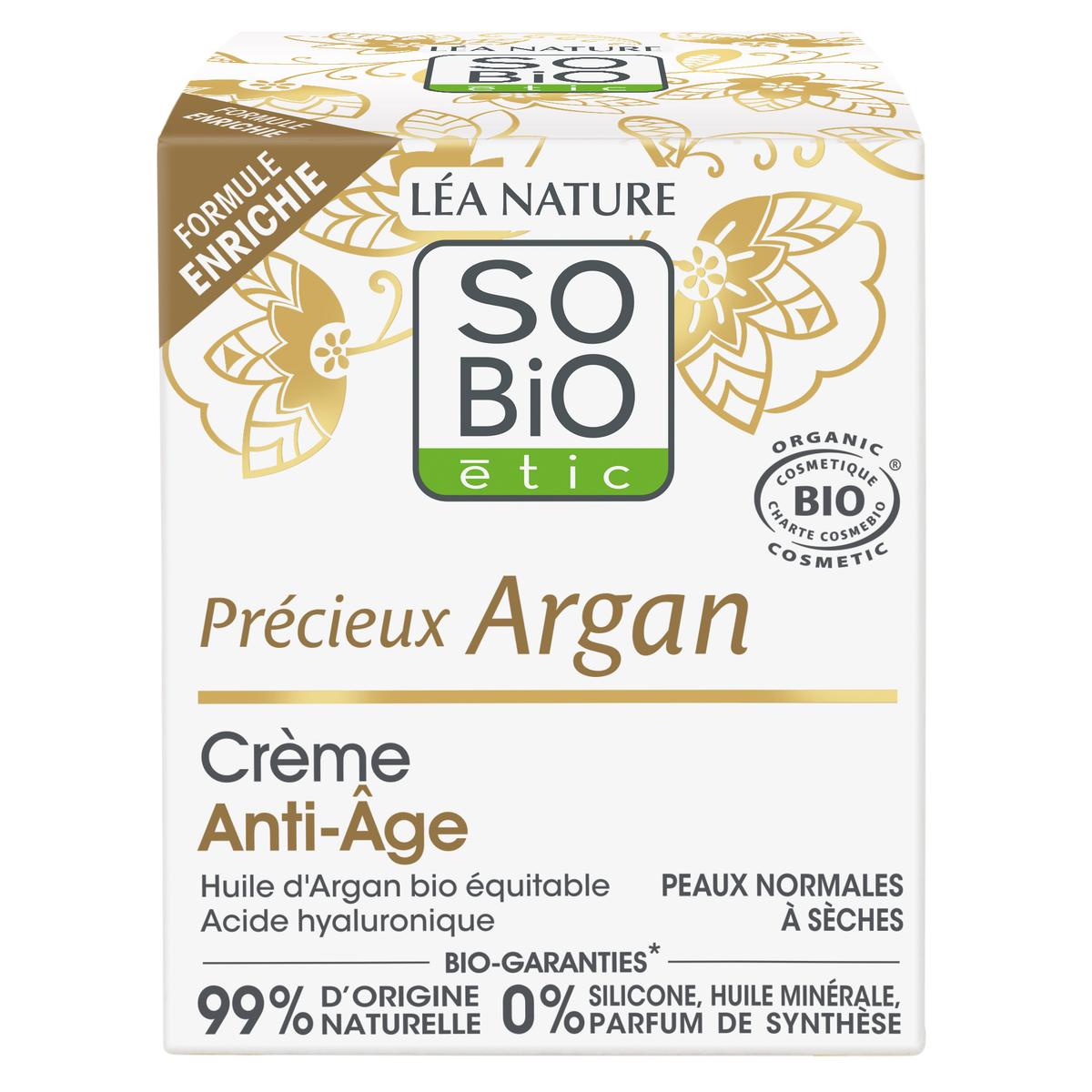 3517360008654 - SO'BIO ETIC - Crème Anti-Âge jour, Précieux Argan