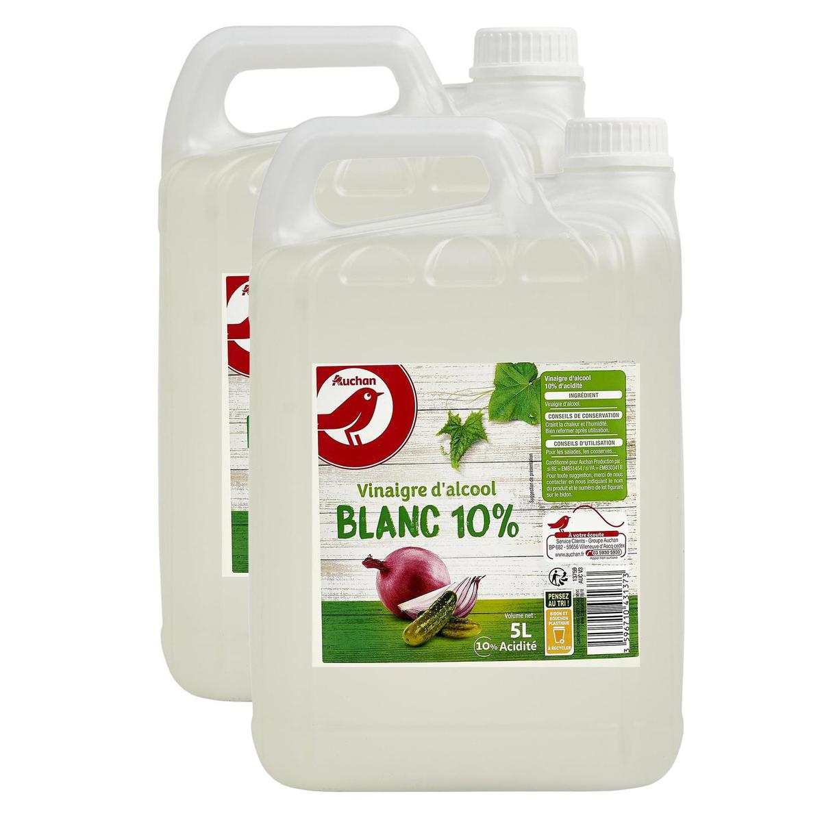 2050000408854 - Auchan - Vinaigre d'Alcool blanc 10% d'Acidité en bidon