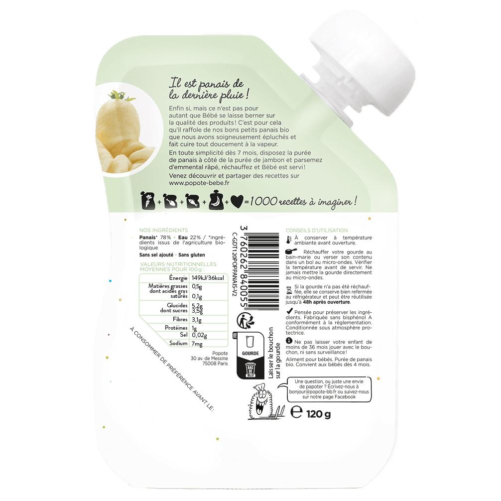3760262840055 - Popote - Panais Bio Gourde Bébé Dès 4/6 mois