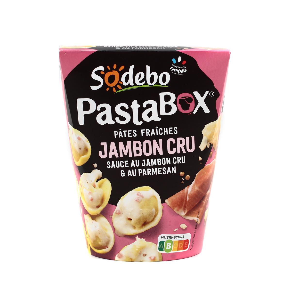3242272250555 - Sodebo - Pastabox Tortelini Jambon Sauce Parmesan