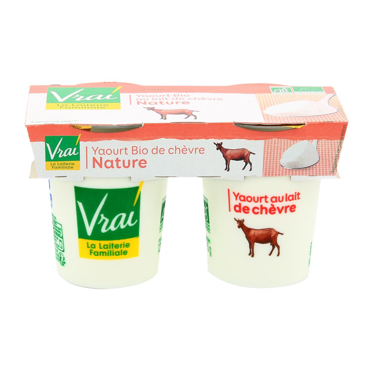 Livraison A Domicile Vrai Yaourt De Chevre Nature Bio 2x125g