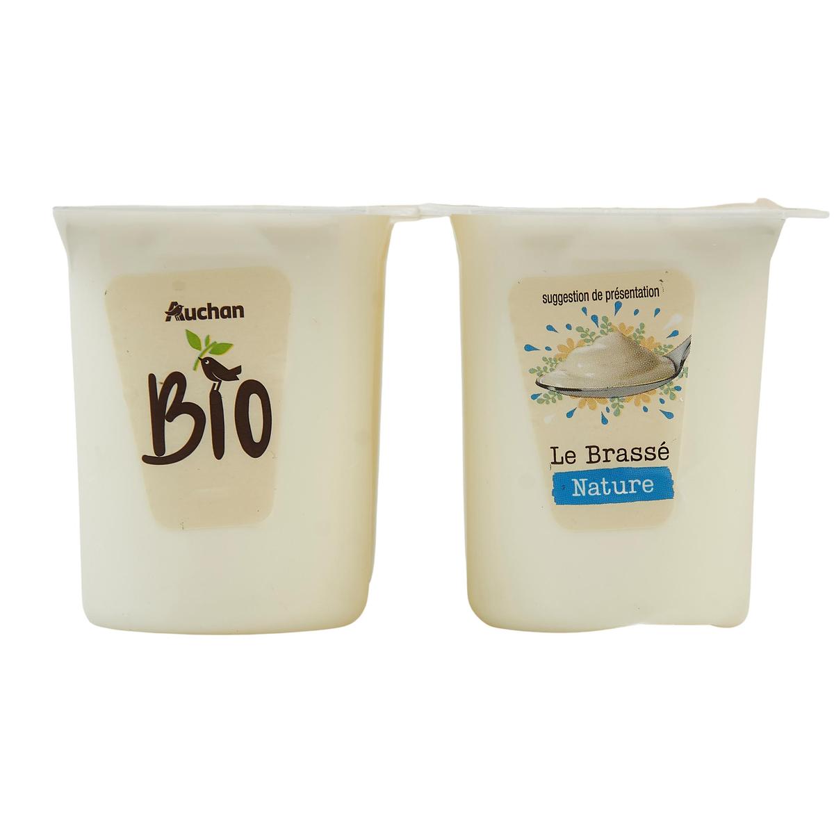 3596710481255 - Auchan BIO - Yaourt au lait entier brassé nature bio