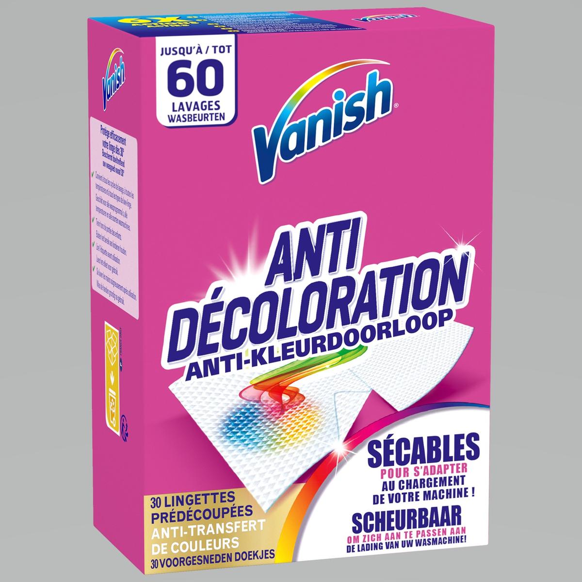 Achat / Vente Vanish Lingettes anti-décoloration ultra, 30 lingettes